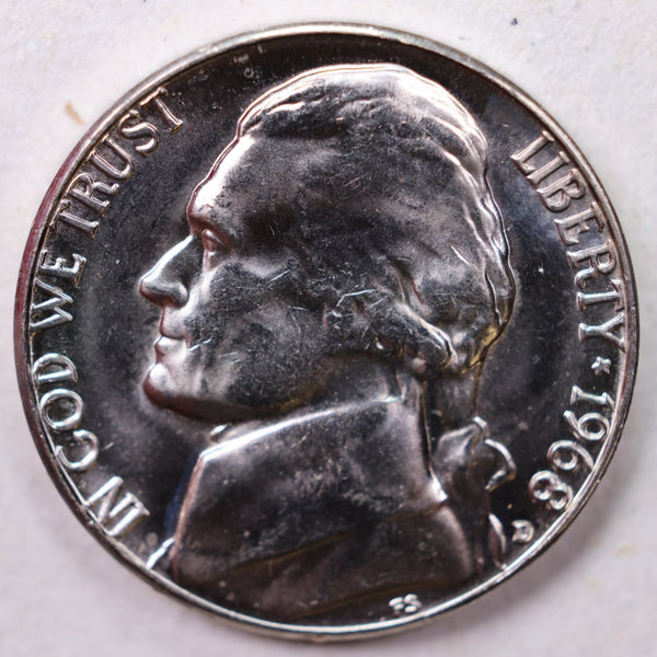 1968-D Jefferson Nickel, Uncirculated coin, Store #UN968D