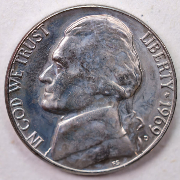 1969-D Jefferson Nickel, Uncirculated coin, Store #UN969D