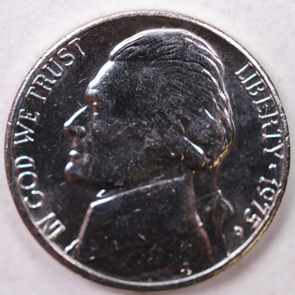 1975-D Jefferson Nickel, Uncirculated coin, Store #UN975D