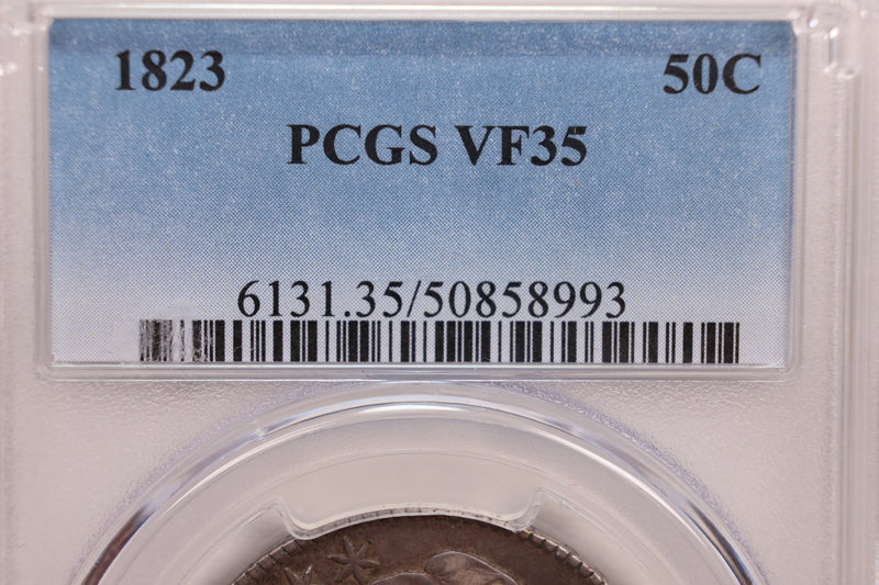 1823 Cap Bust Half Dollar., PCGS VF35., Store