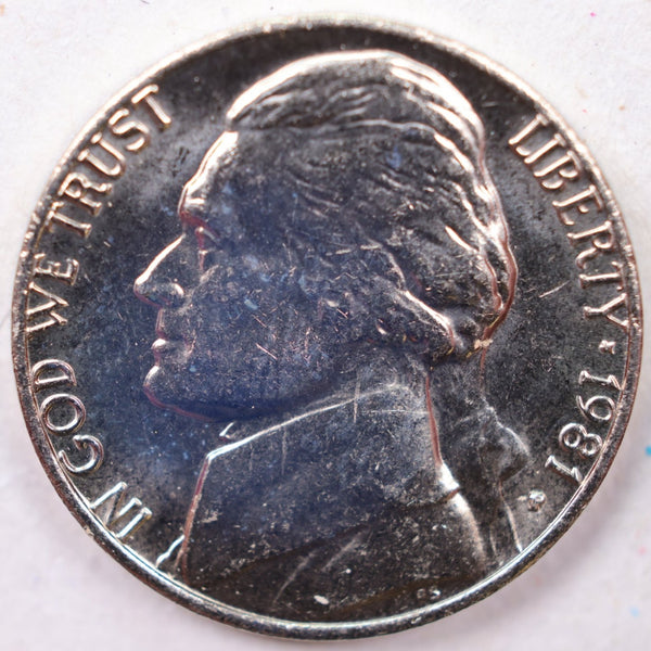 1981-P Jefferson Nickel, Uncirculated coin, Store #UN981P