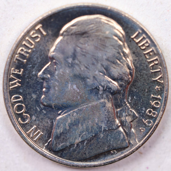 1989-P Jefferson Nickel, Uncirculated coin, Store #UN989P