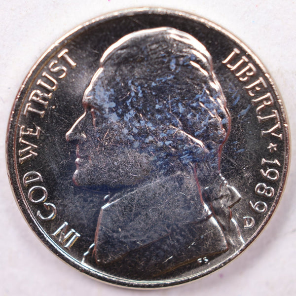 1989-D Jefferson Nickel, Uncirculated coin, Store #UN989D