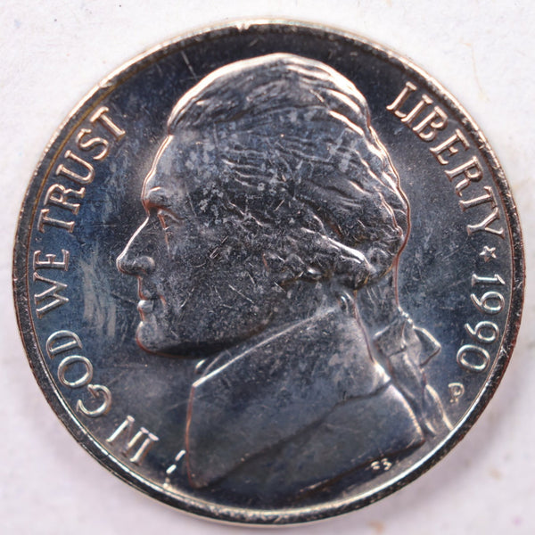 1990-P Jefferson Nickel, Uncirculated coin, Store #UN990P