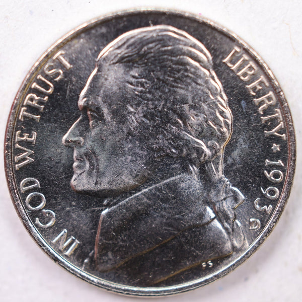 1993-D Jefferson Nickel, Uncirculated coin, Store #UN993D