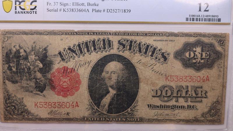 1917 $1., Legal Tender Note., PCGS F-12., Store Sale