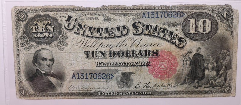 1880 $10., Legal Tender Note., PCGS F-12., Store Sale