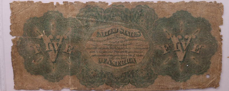 1862 $5., U.S. Legal Tender Note, Store Sale