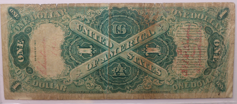 1917 $1., U.S. Legal Tender Note, PCGS VF-20., Store Sale