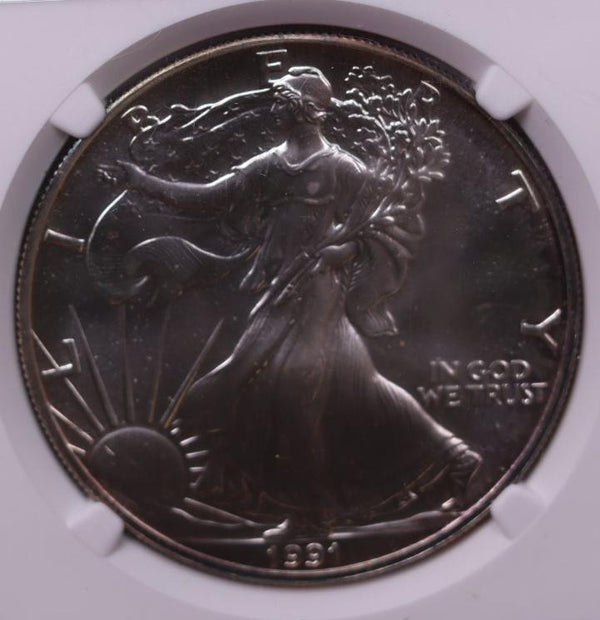 1991 American Silver Eagle., NGC Graded, MS69., Store #1652