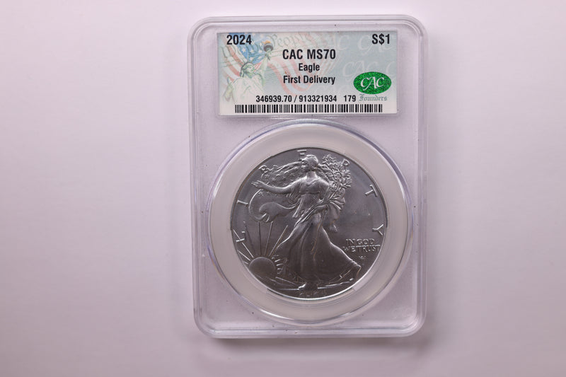 2024 American Silver Eagle., CAC Graded, MS-70., Store