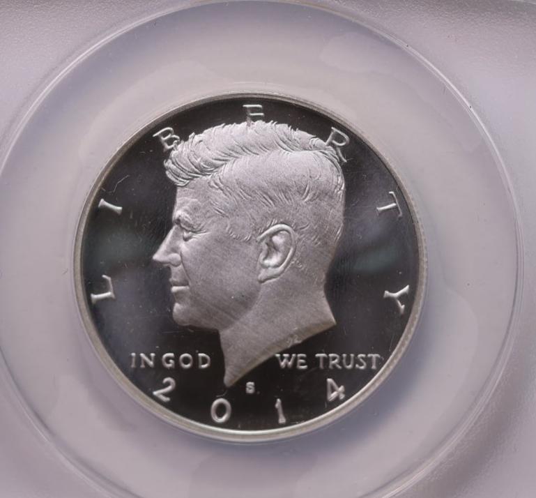 2014-S Kennedy Silver Half Dollar., Enhanced., ANACS MS-69., Store