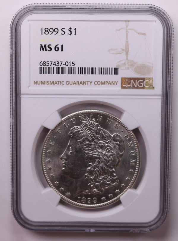 1899-S Morgan Silver Dollar., NGC MS-61., Store #1677