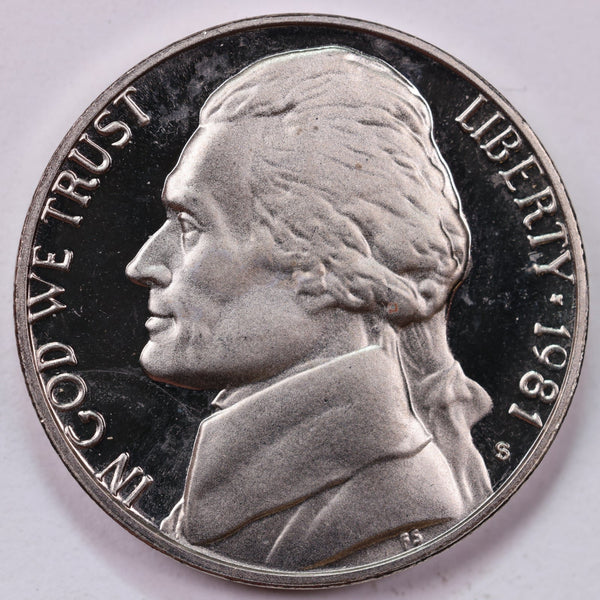 1981-S Type 1 Jefferson Nickel, Proof coin, Store #PN981S1