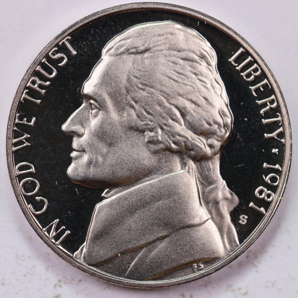 1981-S Type 2 Jefferson Nickel, Proof coin, Store #PN981S2