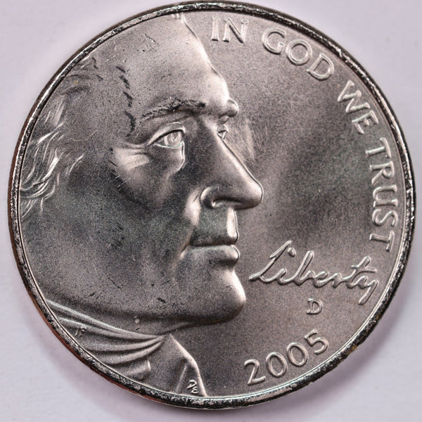 2005-D Jefferson Nickel (Coast), Uncirculated coin, Store #UN005DC