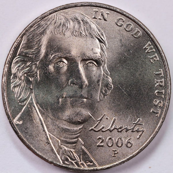 2006-P Jefferson Nickel, Uncirculated coin, Store #UN006P