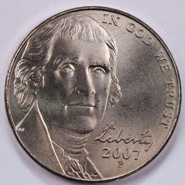 2007-P Jefferson Nickel, Uncirculated coin, Store #UN007P