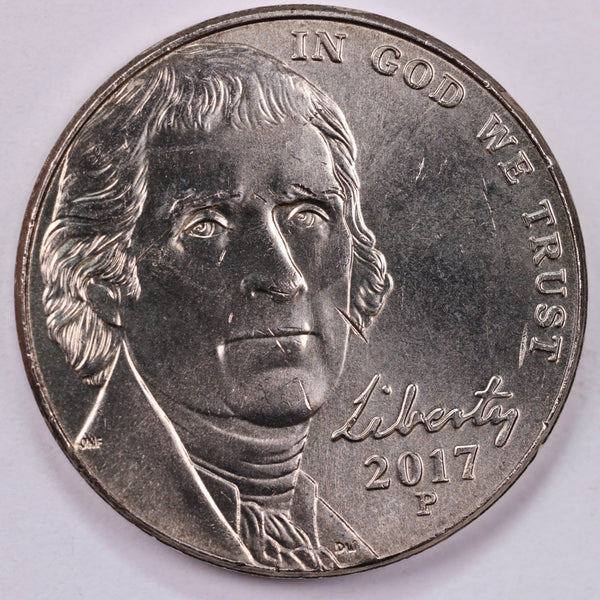 2017-P Jefferson Nickel, Uncirculated coin, Store #UN017P