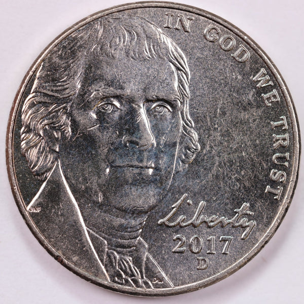 2017-D Jefferson Nickel, Uncirculated coin, Store #UN017D