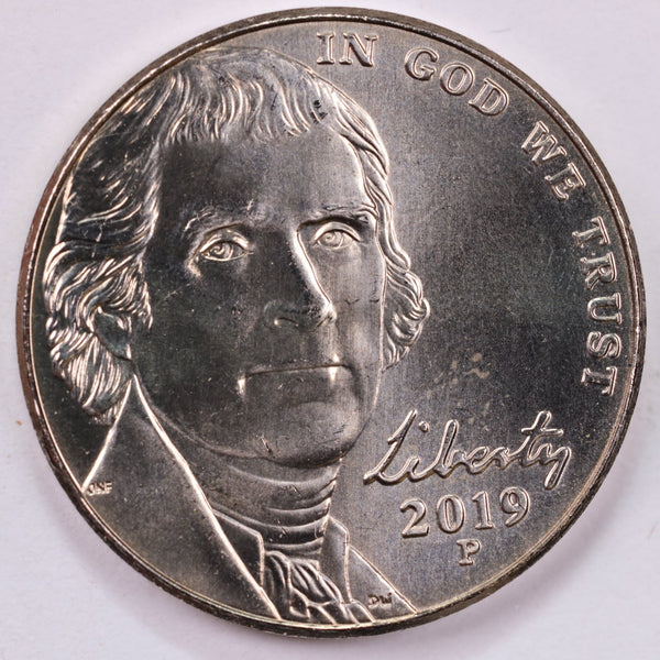 2019-P Jefferson Nickel, Uncirculated coin, Store #UN019P