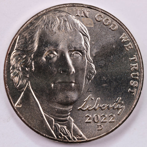 2022-D Jefferson Nickel, Uncirculated coin, Store #UN022D