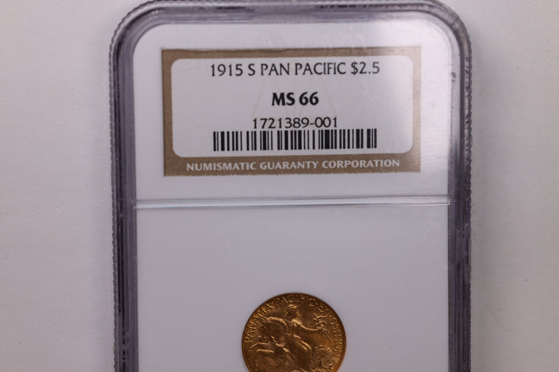 1915-S $2.50., Pan Pacific Gold Commemorative., NGC MS-66., Store