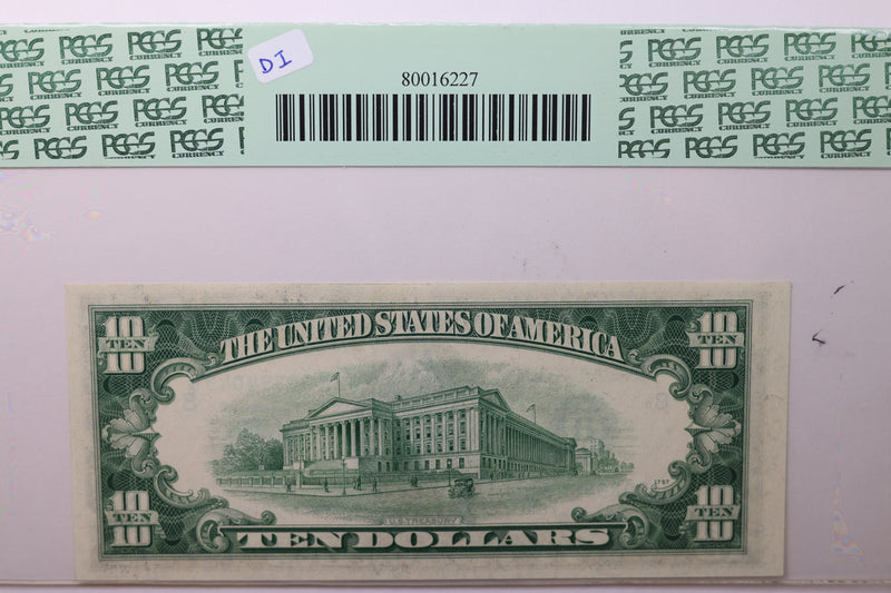 1950C $10 Federal Reserve Note, PMG 65, PPQ,  Store Sale