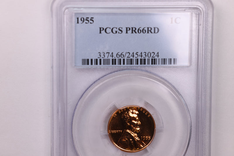 1955 Proof Lincoln Wheat Cents., PCGS PR-66 Red., Store