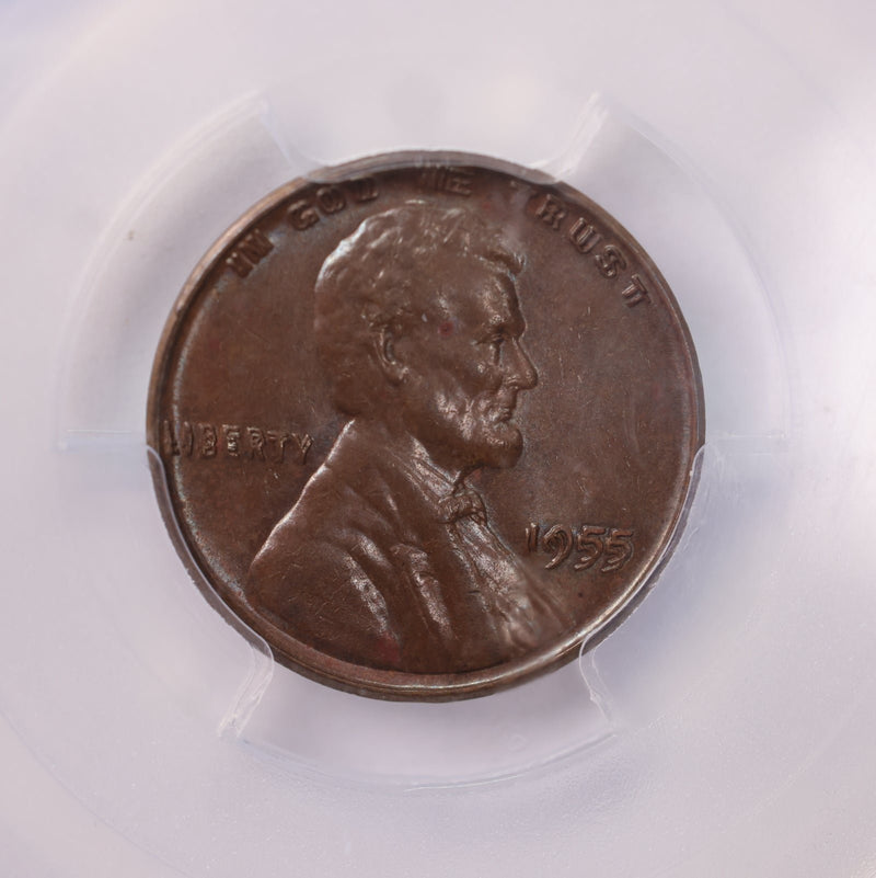 1955 Lincoln Wheat Cents., Double Die 55/55., PCGS MS63, CAC., Store