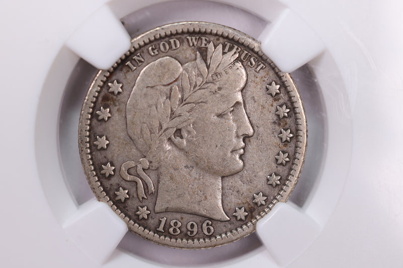 1896-S Barber Silver Quarter., Semi-Key., NGC Fine 12., Store