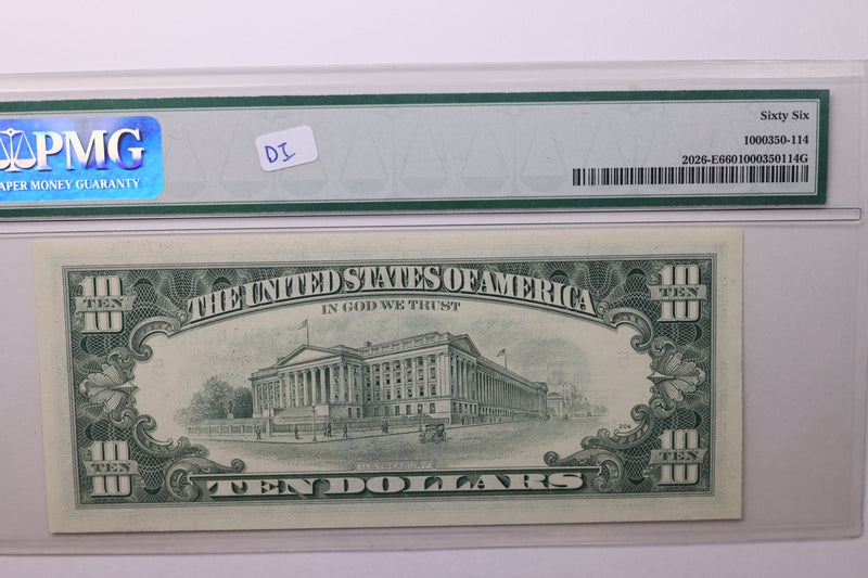 1981A $10 Federal Reserve Note, PMG Graded, CU-66., Store Sale