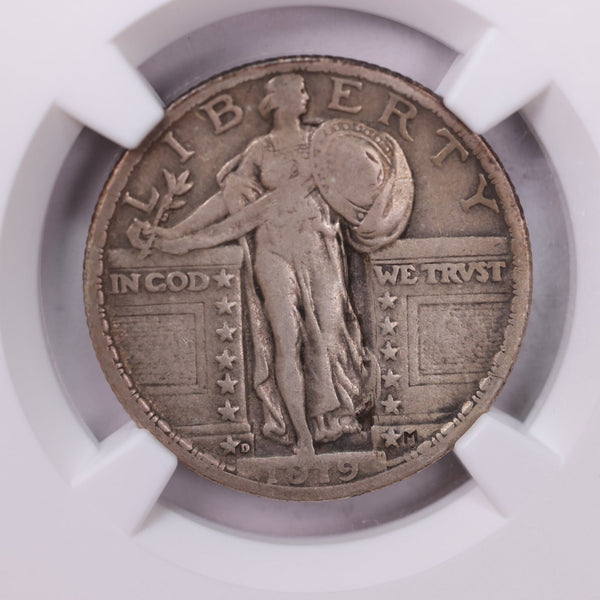 1919-D Standing Liberty Quarter., NGC VF-25, Green CAC., Store #1748