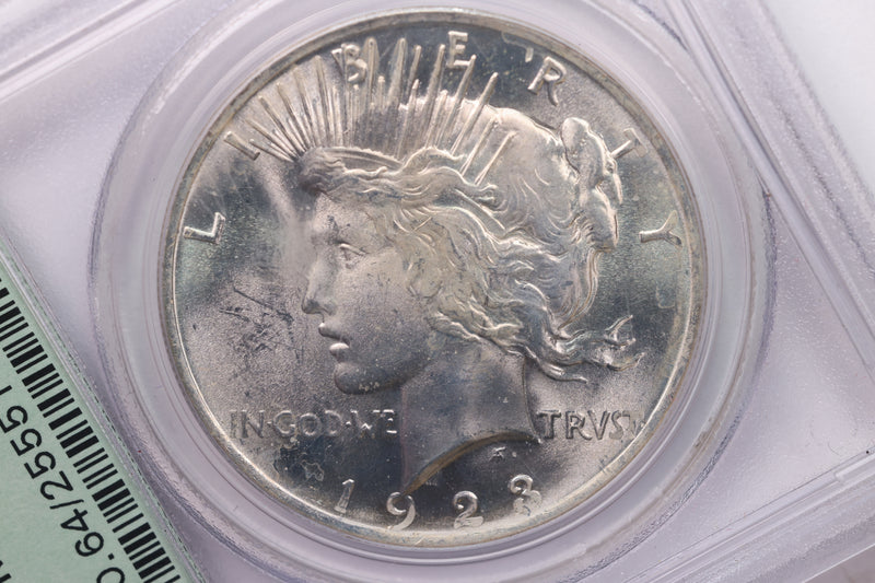 1923 Peace Silver Dollar., PCGS MS-64., Store