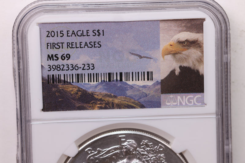 2014 American Silver Eagle., NGC Graded; MS-69., Store