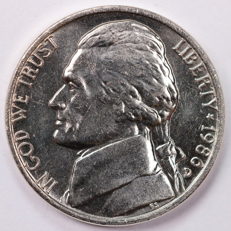 1986-D Jefferson Nickel, Uncirculated coin, Store