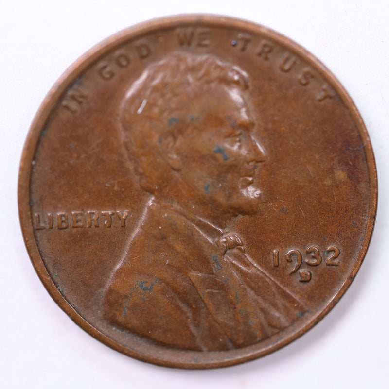 1932-D Lincoln Wheat Cent., Extra Fine Circulated Coin., Store