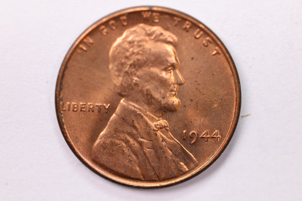 1944-D Lincoln Wheat Cent., Red Mint State., Uncirculated Coin., Store #1866