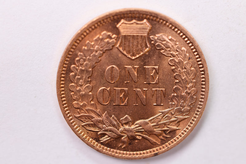 1907 Indian Head Cent., Red Mint State., Uncirculated Coin., STORE