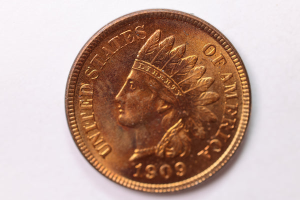 1909 Indian Head Cent., Red Mint State., Uncirculated Coin., STORE #1877