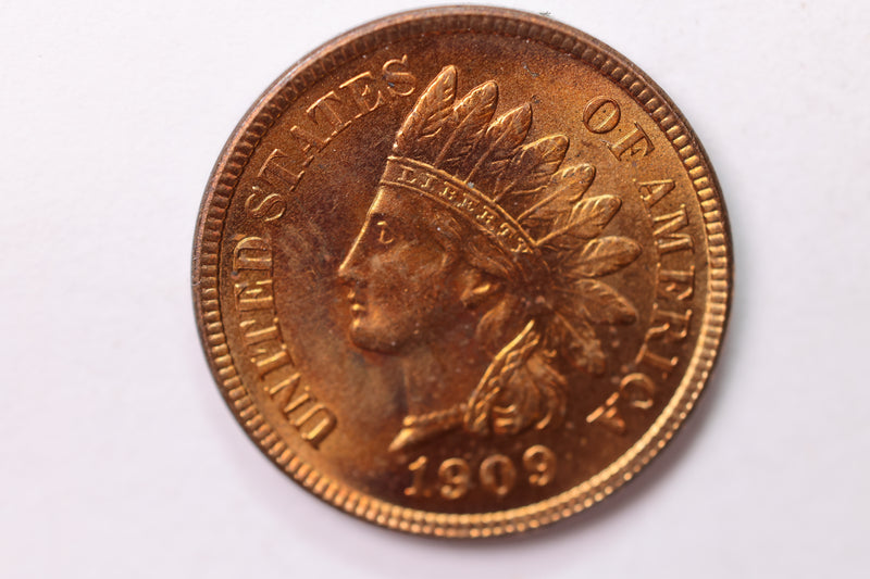 1909 Indian Head Cent., Red Mint State., Uncirculated Coin., STORE