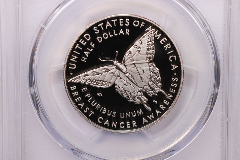 2018-S.,Breast Cancer Awareness, Clad Half Dollar Commemorative., PCGS PR-69.,