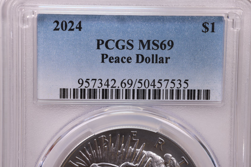 2024 $1, Peace Dollar Commemorative Coin., PCGS MS-69.,