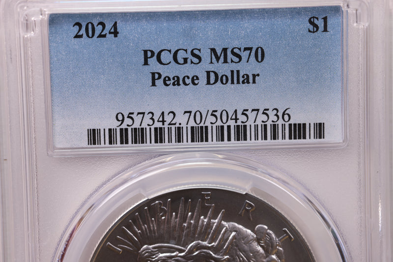 2024 $1, Peace Dollar Commemorative Coin., PCGS MS-70.,