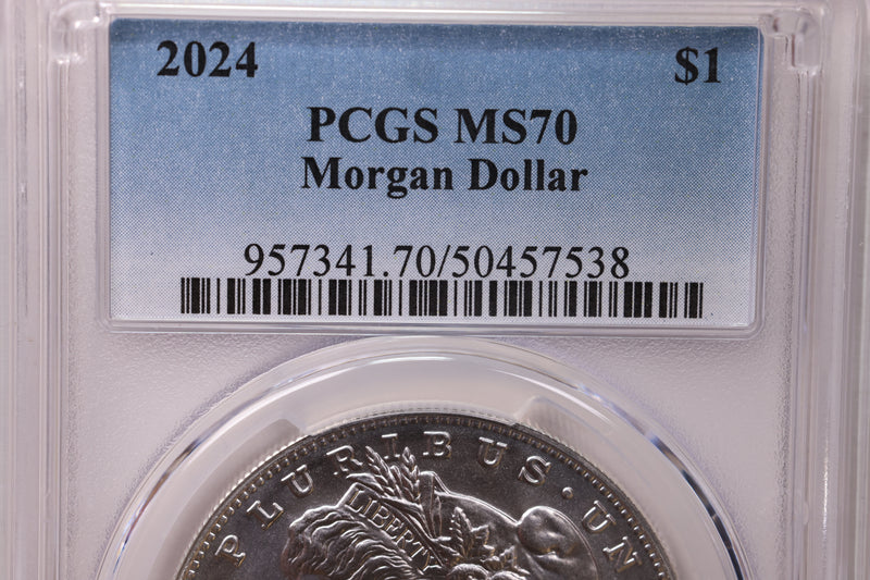 2024 $1, Morgan Silver Dollar Commemorative Coin., PCGS MS-70.,