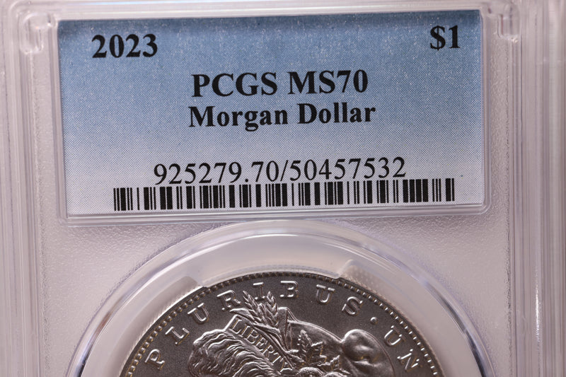 2023 $1, Morgan Silver Dollar Commemorative Coin., PCGS MS-70.,