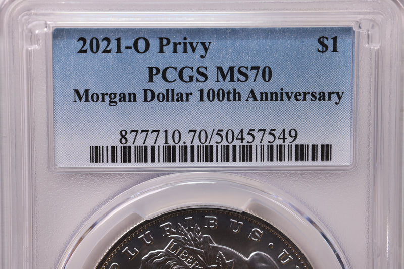 2021-O $1, Morgan Silver Dollar Commemorative Coin., PCGS MS-69.,