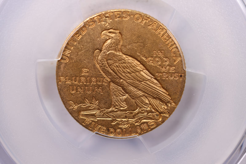 1909 $5 Gold Piece., 'HALF EAGLE'., PCGS AU Details.,  Store