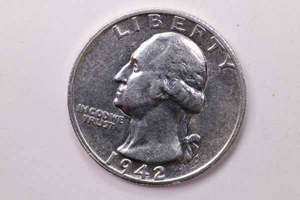 1942-S Washington Silver Quarter, Affordable Collectible Coins. Large Store Sale #035306