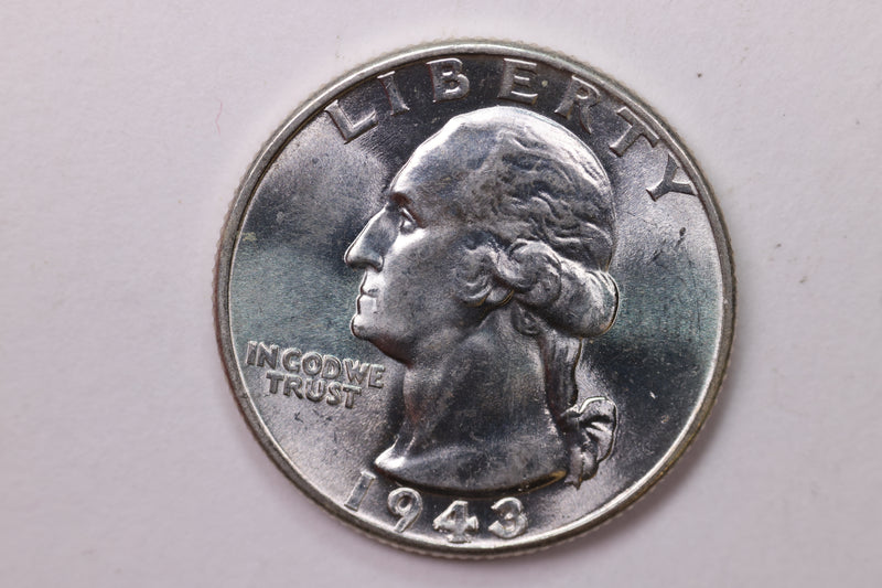 1943 Washington Silver Quarter, Affordable Collectible Coins. Large Store Sale